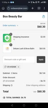 GPJHIDMK coupon verification screenshot