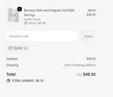 ZULAY coupon verification screenshot