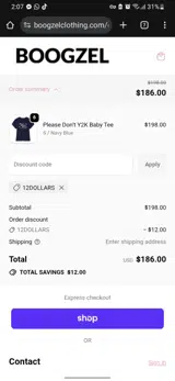 12DOLLARS coupon verification screenshot