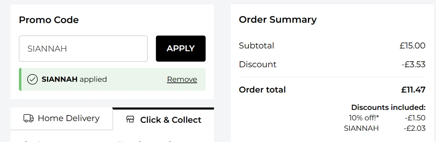 Boohoo promo code screenshot showing code SIANNAH applied at Boohoo checkout page. Uploaded by SimplyCodes community member Isaac_leon on Aug 17, 2025