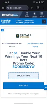 BOOKIESDYW coupon verification screenshot