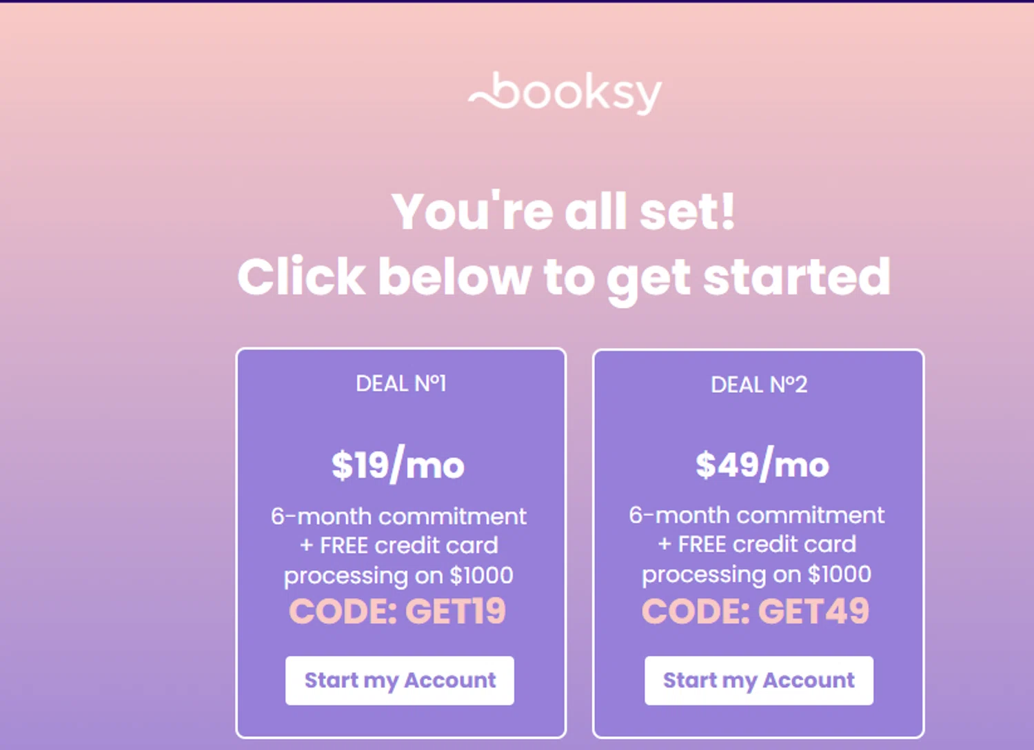 Booksy discount code screenshot showing code GET49 applied at Booksy checkout page. Uploaded by SimplyCodes community member RickhiK on Jul 7, 2025