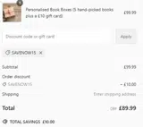 Book Therapy coupon verification screenshot