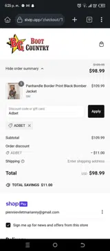 ADBET coupon verification screenshot