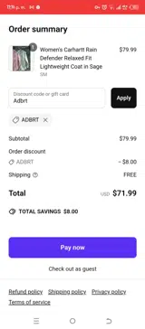 Adbrt coupon verification screenshot