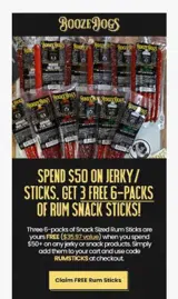 RUMSTICKS coupon verification screenshot