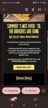 Tequilaburguer20 coupon verification screenshot