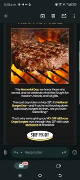 Burger14 coupon verification screenshot
