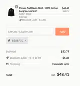 BZREF10 coupon verification screenshot