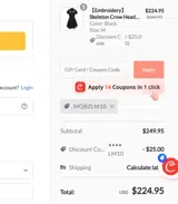 MQBZLM10 coupon verification screenshot
