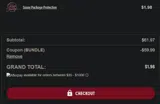 BUNDLE coupon verification screenshot