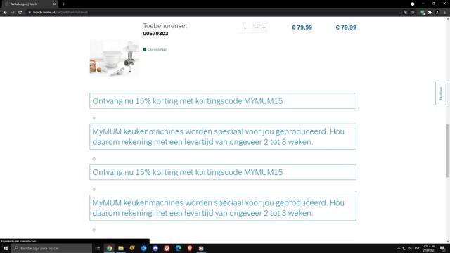 Bosch Home checkout page showing Bosch Home promo code box | Screenshot taken by SimplyCodes community member on Sep 27, 2021