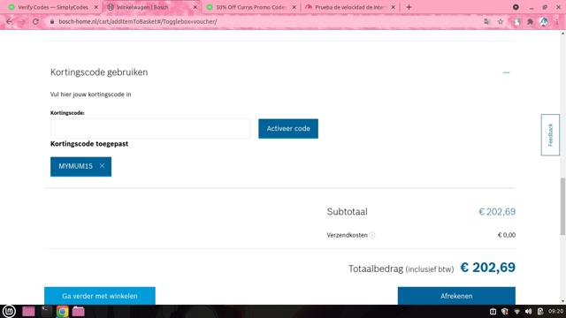 Bosch Home checkout page showing Bosch Home promo code box | Screenshot taken by SimplyCodes community member on Jul 31, 2021