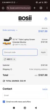Abd15 coupon verification screenshot