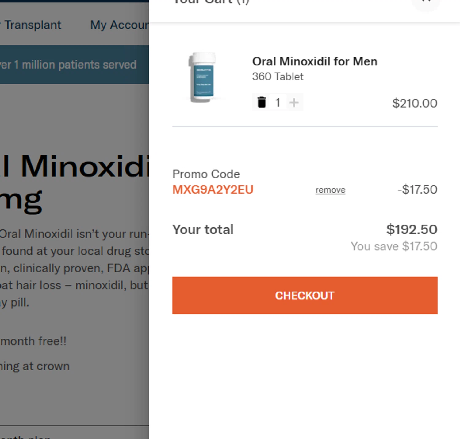 BosleyRx checkout page showing BosleyRx promo code box | Screenshot taken by SimplyCodes community member on Sep 7, 2025