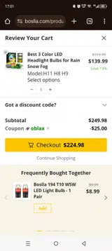 Oblax coupon verification screenshot