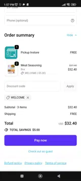 Bossen Store coupon verification screenshot