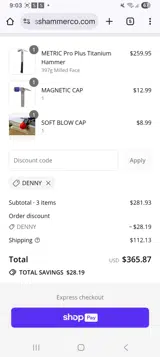 Boss Hammer Co coupon verification screenshot