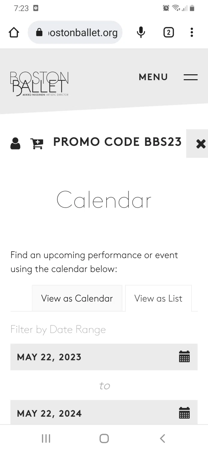 how to use Boston Ballet Company 2020 Ads, coupons