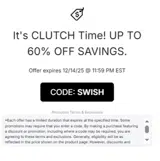 SWISH coupon verification screenshot