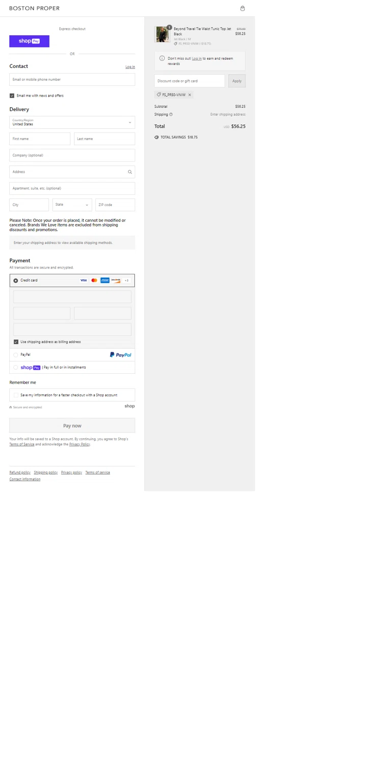 how to use Boston Proper coupons