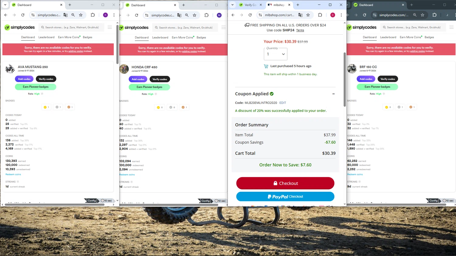 Boston Red Sox promo code screenshot showing code MLB20EMLINTRO2020 applied at Boston Red Sox checkout page. Uploaded by SimplyCodes community member TOROREX250 on Mar 13, 2025