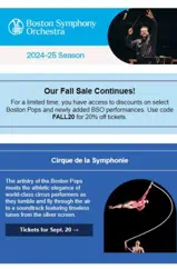 Boston Symphony Orchestra coupon verification screenshot
