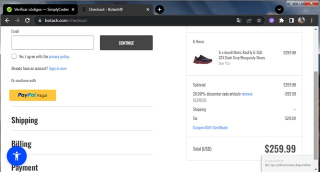 Botach checkout page showing Botach coupon code box | Screenshot taken by SimplyCodes community member on Aug 10, 2025