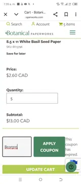 Bcorp15 coupon verification screenshot