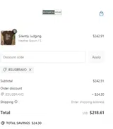 JESUSBRAVO coupon verification screenshot