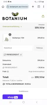 PBYBES2RSDVT coupon verification screenshot