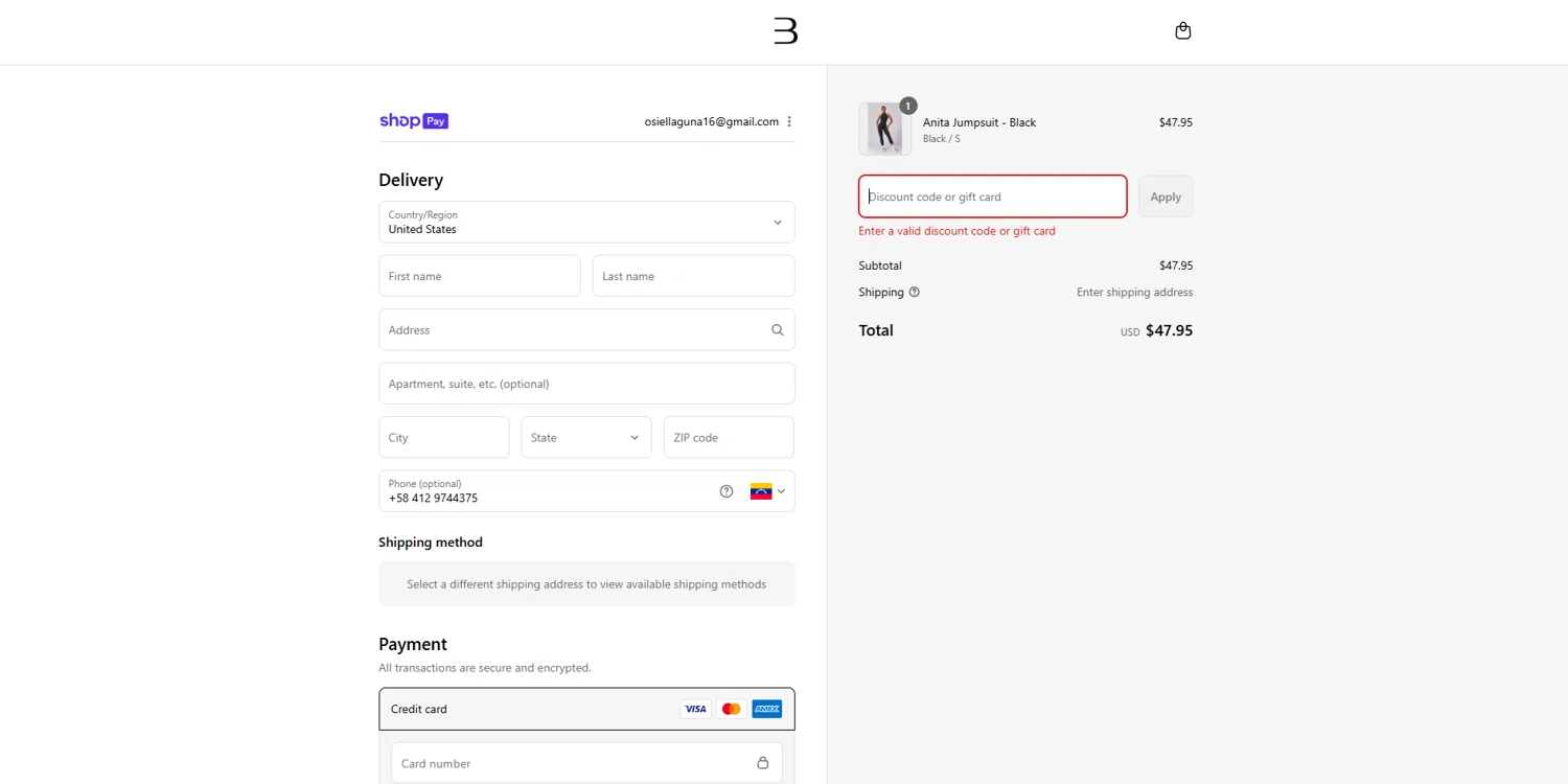 BOTA Official discount code screenshot showing code JORDANDEEN10 applied at BOTA Official checkout page. Uploaded by SimplyCodes community member Elosox on Aug 9, 2025