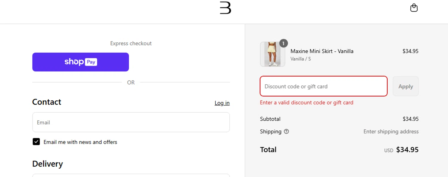 BOTA Official discount code screenshot showing code JORDANDEEN10 applied at BOTA Official checkout page. Uploaded by SimplyCodes community member Powerrangerazul on Aug 9, 2025