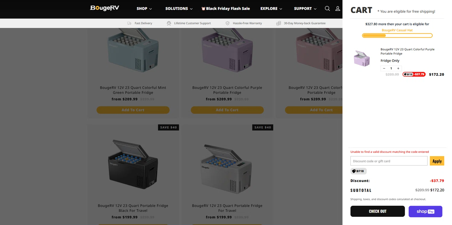 how to use BougeRV coupons