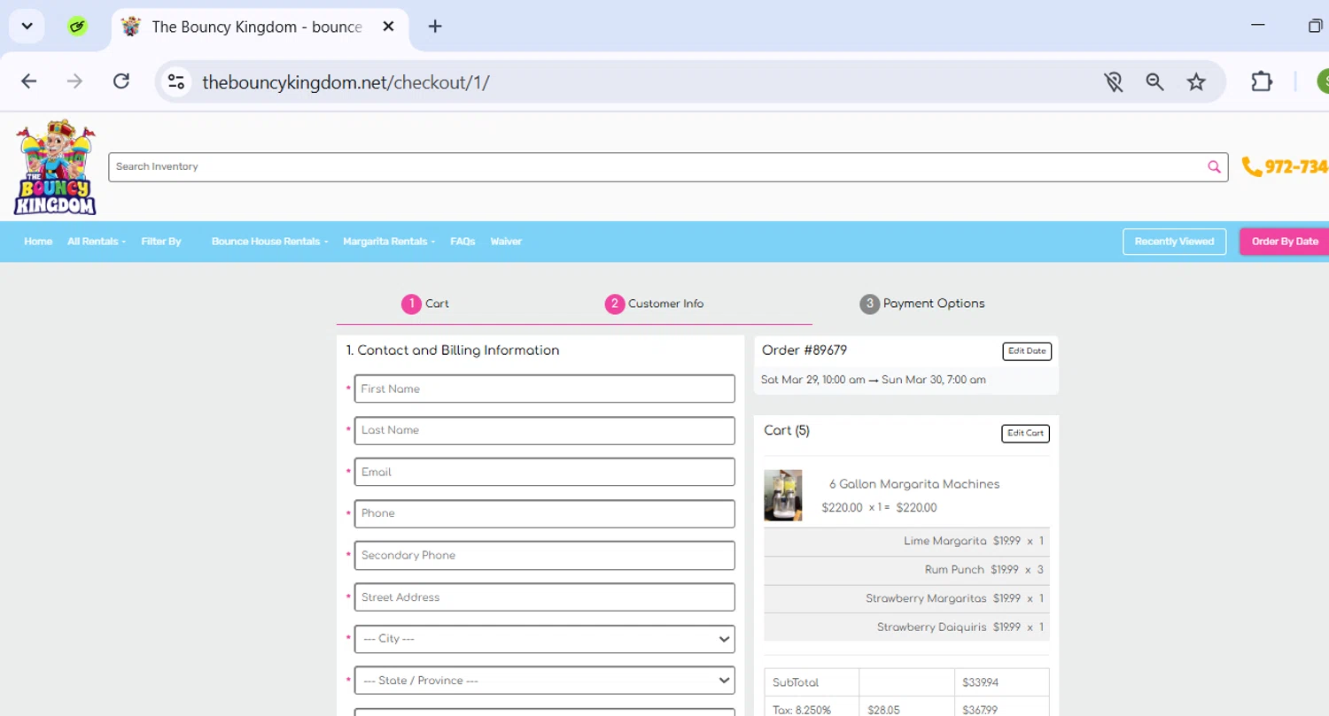 The Bouncy Kingdom promo code screenshot showing code February2025 applied at The Bouncy Kingdom checkout page. Uploaded by SimplyCodes community member ExtraordinarySeeker9807 on Mar 20, 2025