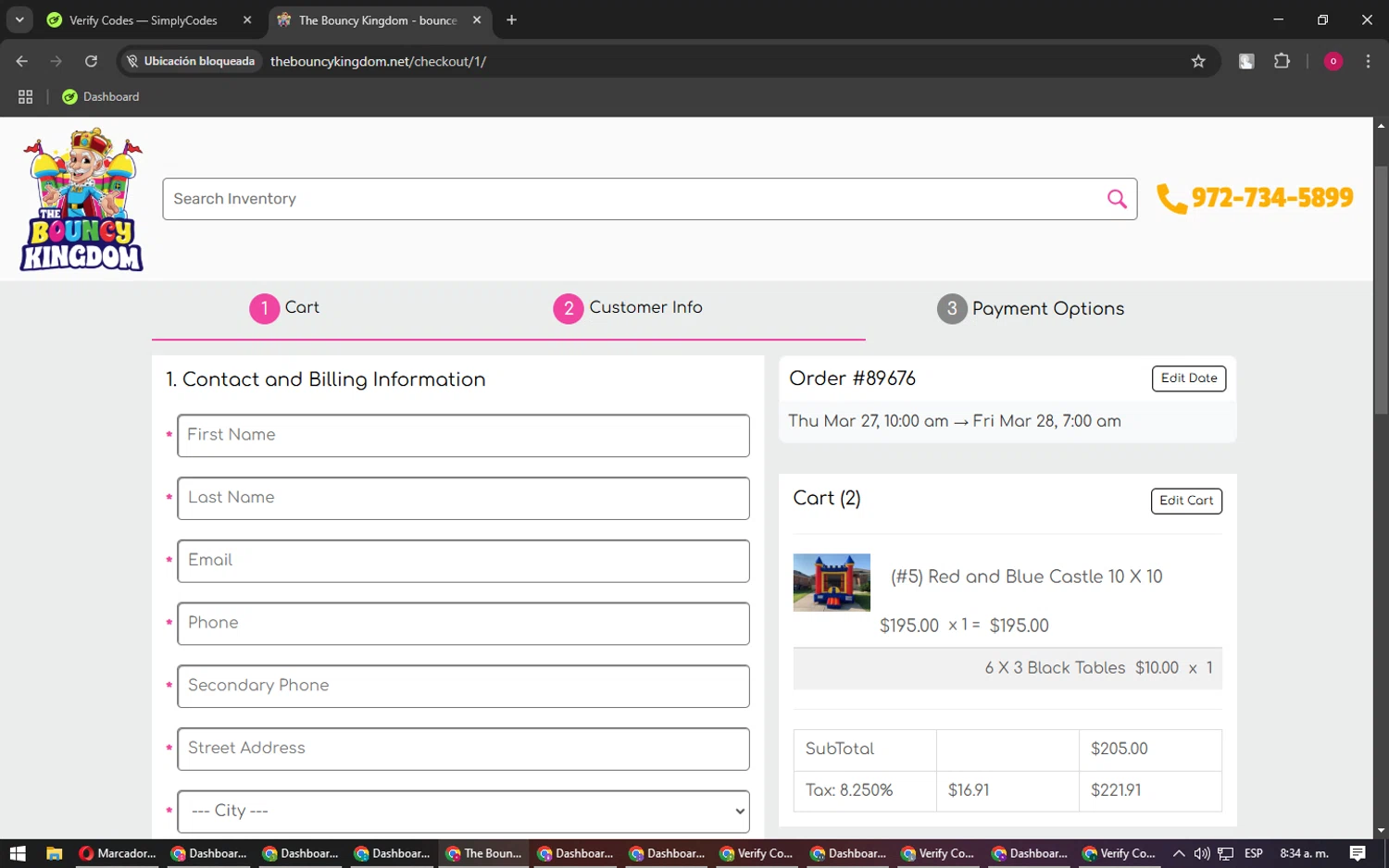 The Bouncy Kingdom promo code screenshot showing code February2025 applied at The Bouncy Kingdom checkout page. Uploaded by SimplyCodes community member RebateSpotter9164 on Mar 20, 2025