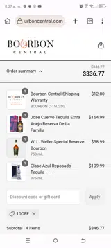 10OFF coupon verification screenshot