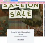 SALEAWAY50 coupon verification screenshot