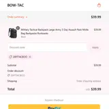 20fftacboo coupon verification screenshot