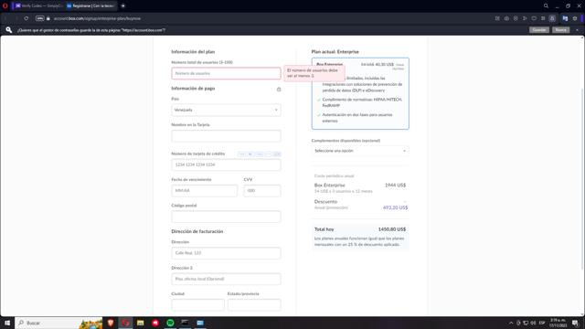 Box checkout page showing Box discount code box | Screenshot taken by SimplyCodes community member on Nov 17, 2023