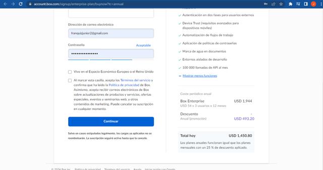 Box checkout page showing Box discount code box | Screenshot taken by SimplyCodes community member on Feb 29, 2024