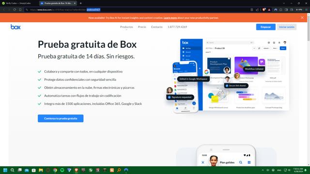 Box checkout page showing Box discount code box | Screenshot taken by SimplyCodes community member on Apr 28, 2024