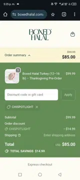 CHISPOTLIGHT coupon verification screenshot