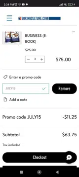 JULY15 coupon verification screenshot