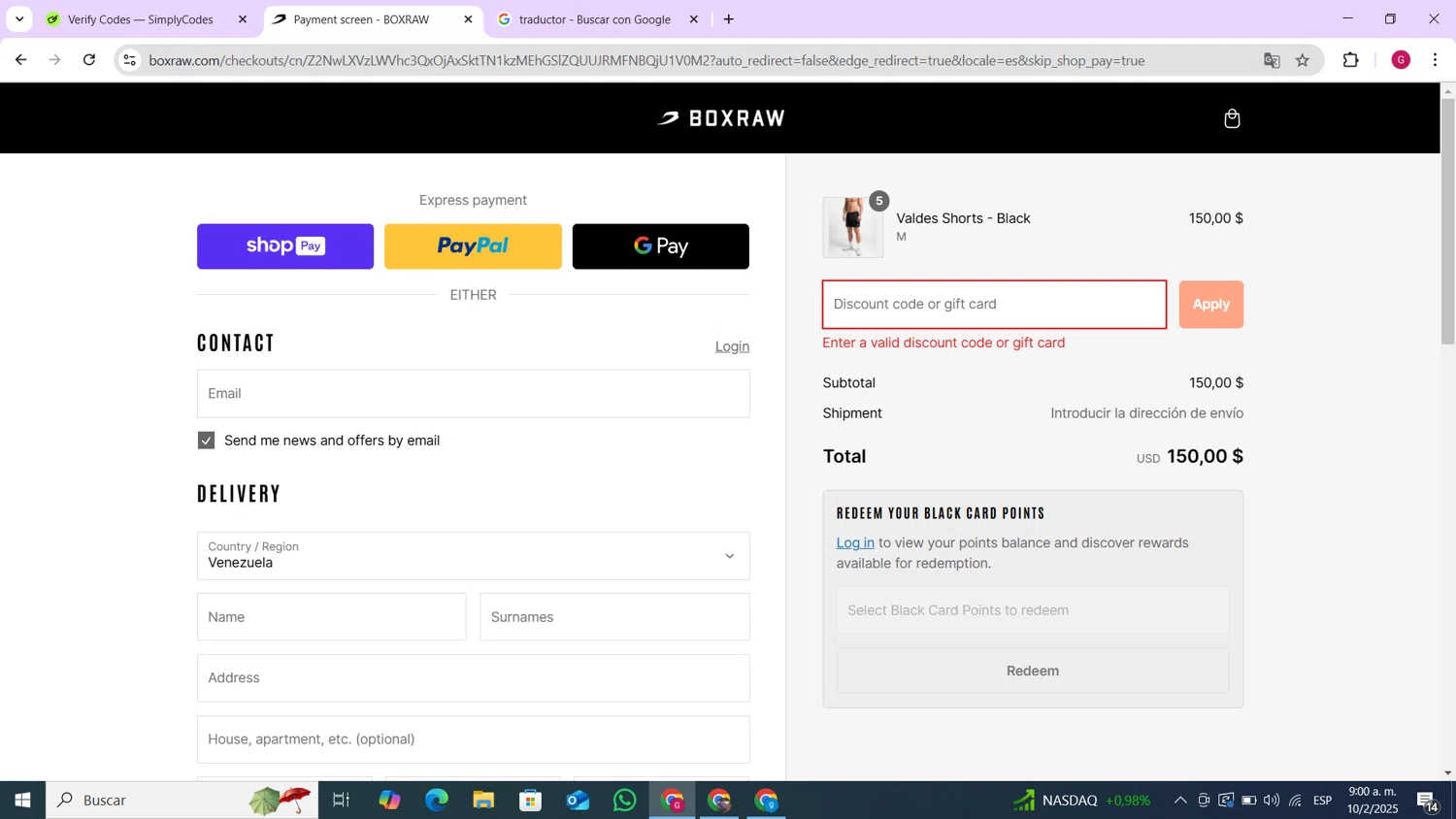 Boxraw discount code screenshot showing code SALE20 applied at Boxraw checkout page. Uploaded by SimplyCodes community member andres100 on Feb 11, 2025