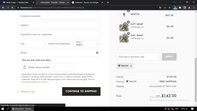 Brackish checkout page showing Brackish discount code box | Screenshot taken by SimplyCodes community member on Jul 22, 2023