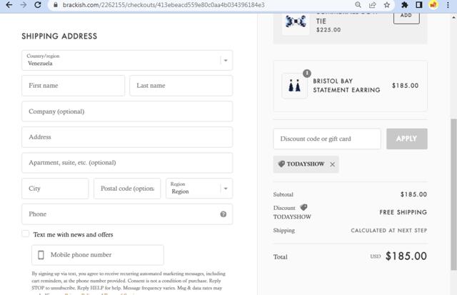 Brackish checkout page showing Brackish discount code box | Screenshot taken by SimplyCodes community member on Sep 20, 2023