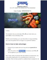 WEEKEND15 coupon verification screenshot