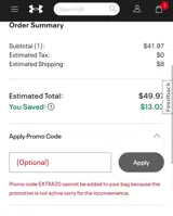 EXTRA20 coupon verification screenshot
