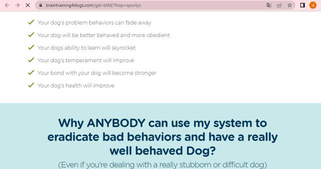 Brain Training for Dogs checkout page showing Brain Training for Dogs promo code box | Screenshot taken by SimplyCodes community member on Apr 21, 2023